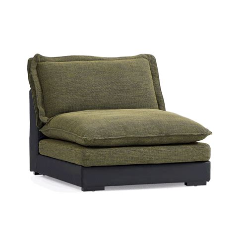 Modern L Shaped Extra Deep Oversized Seat Sandwich Green Sectional Sofa ...