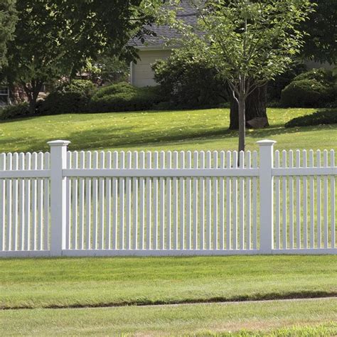 Freedom (Actual: 4-ft x 7.56-ft) Ready-to-Assemble Keswick White Vinyl Decorative Fence Panel at ...