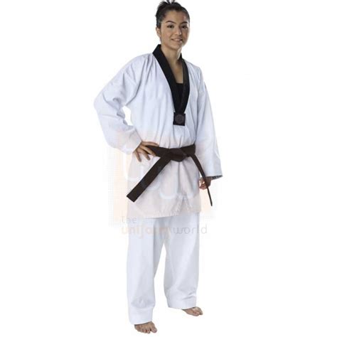 Taekwondo Gi White Female with Black Belt Suppliers Manufacturer in ...