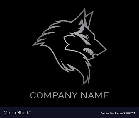 Wolf logo vector image on VectorStock in 2020 | Vector logo, Abstract wolf, Vector images