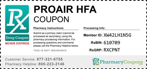 Proair Hfa Coupon - Pharmacy Discounts Up To 80%