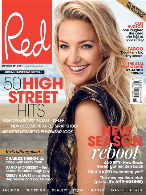 KATE HUDSON on the Cover of Red Magazine, October 2014 Issue – HawtCelebs