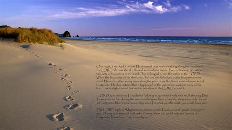 Footprints in the Sand - Christian Love HD Wallpaper