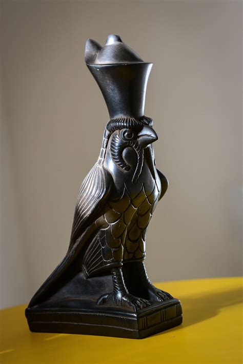 Unique Statue Horus as Falcon Bird Headed God of Sky Figurine Black Stone Heavy Made in Egypt - Etsy