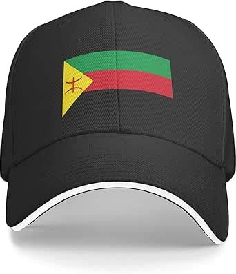 Touareg People Flag Baseball Cap Sandwich Brim Hats for Men Women Adjustable Caps, Black, One ...