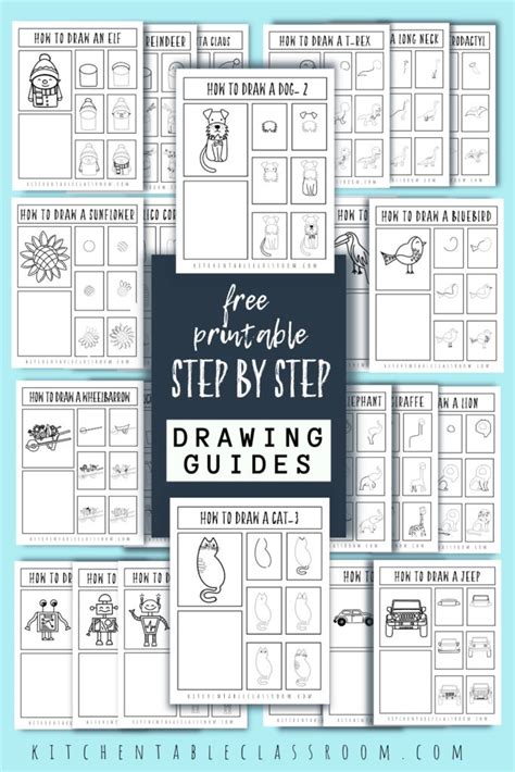 Easy Drawings for Kids- Step Step Drawing - The Kitchen Table Classroom ...