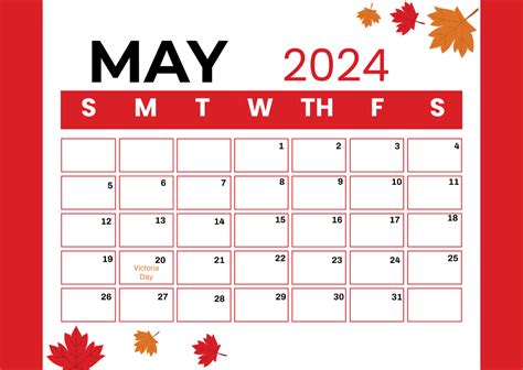 Free Canada May 2024 Calendar Template - Edit Online & Download ...