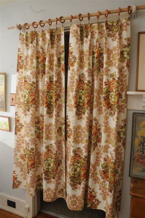 Vintage Floral Curtains Lined PAIR | Etsy | Cortinas, Sala