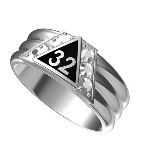 T90 Scottish Rite 32 Degree Stainless Steel Ring 32nd Thirty Second ...