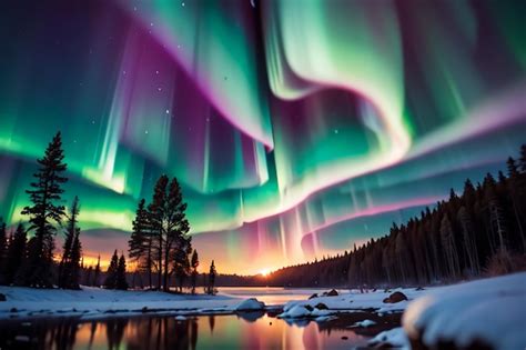 Premium Photo | The aurora borealis is a beautiful sight in finland.