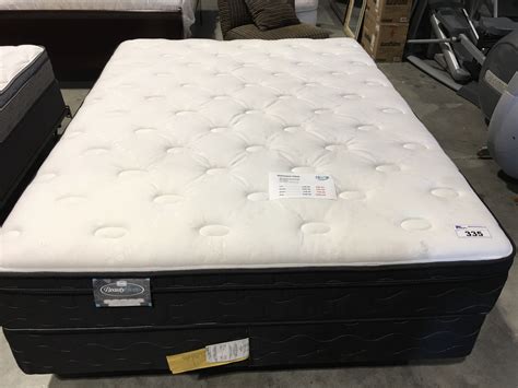 SIMMONS BEAUTY SLEEP CABA 17 QUEEN SIZE MATTRESS & BOX SPRING SET COMPLETE WITH ROLLER FRAME