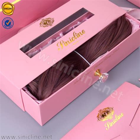 China Sun Nature Luxury Custom Human Hair Extension Packaging Box with ...