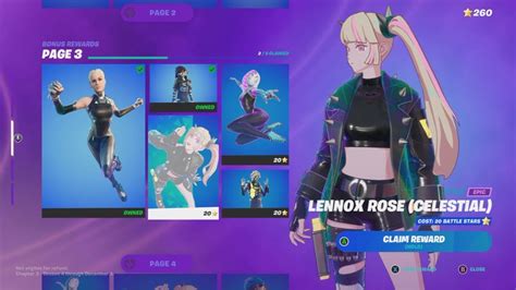 How to Unlock Lennox Rose (Celestial) in Fortnite | Battle Pass Bonus Rewards Page 3 - YouTube