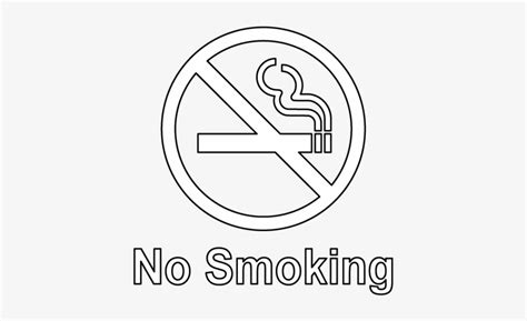 No Smoking Sign White