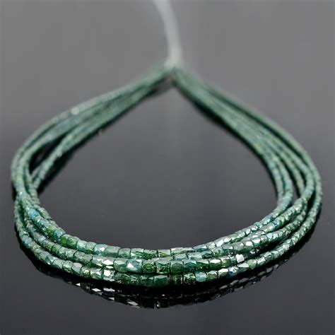 Natural Green Diamond Necklacewedding Diamond - Etsy