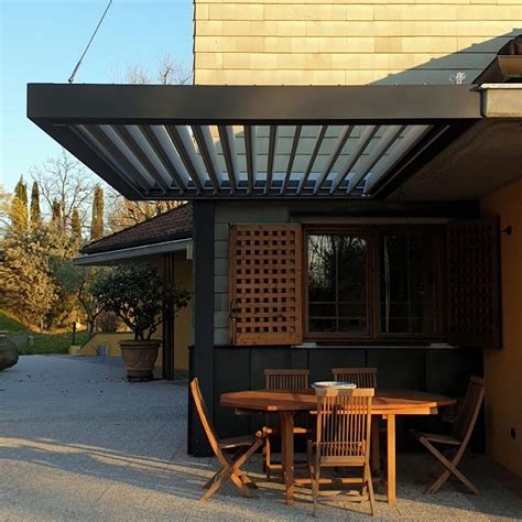 Pergola suspendue - FLOW - MORE SPACE - en acier / sur mesure / bioclimatique