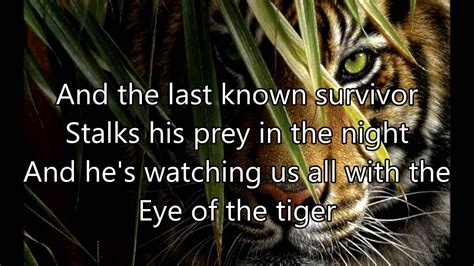 Survivor – Eye Of The Tiger lyrics - YouTube