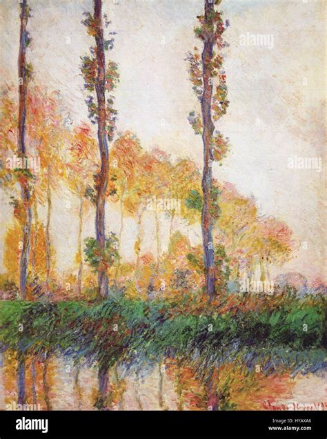 Poplars (autumn) claude monet hi-res stock photography and images - Alamy