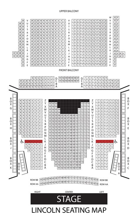 Lincoln Theatre Seating Chart | Portal.posgradount.edu.pe