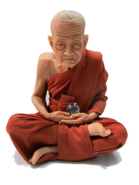 Thai Buddhist Monk ' Luang Pu Thuat ' Resin / Fiber Statue/Size 6.5"x5"