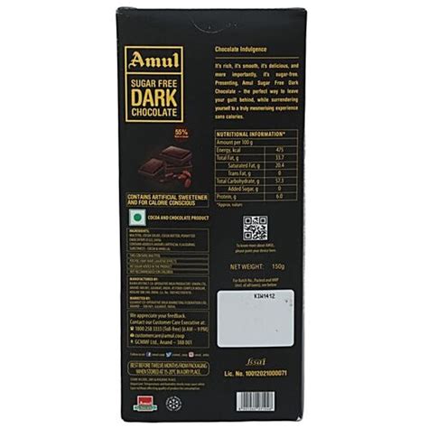 Buy Amul Sugar Free Dark Chocolate Online at Best Price of Rs 140 ...