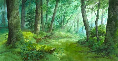 Anime Landscape: Anime Forest Background