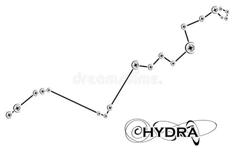 Hydra, Constellation, Tattoo, Black and White, Isolated. Stock Illustration - Illustration of ...