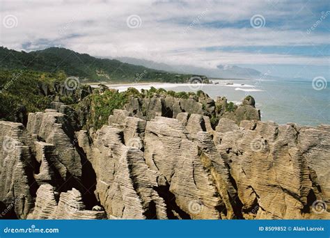 Coastal rock formations stock photo. Image of crag, beach - 8509852