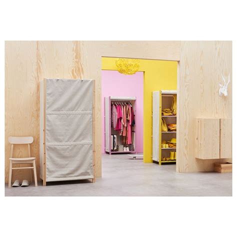 IVAR Estantería baldas riel funda, beige, 89x50x179 cm - IKEA | Metal shelving units, Furniture ...