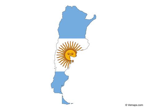 Flag Map of Argentina | Free Vector Maps