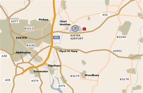 Exeter Airport Map