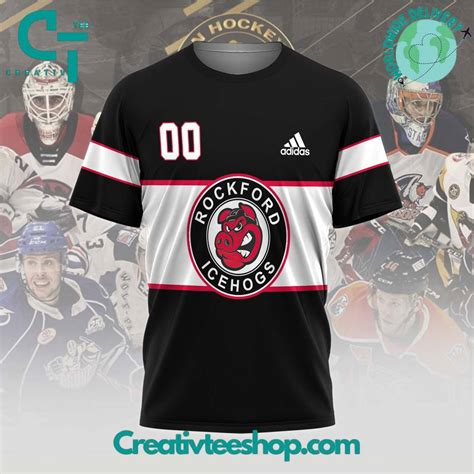 Rockford IceHogs AHL Jersey 2024 Black T-Shirt - Creativteeshop