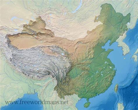 China Physical Map