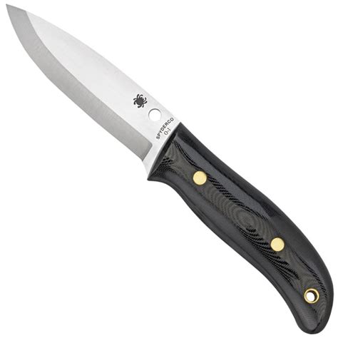 Spyderco Bushcraft G-10 Plain Edge With Leather Sheath Fixed Blade ...