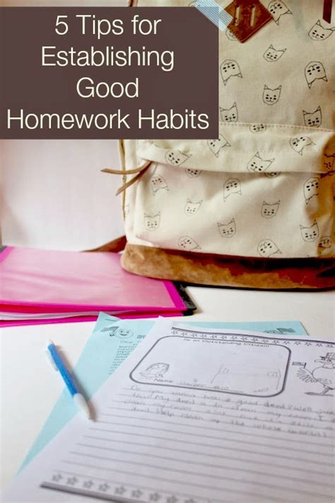 Pieces of a Mom: 5 Tips For Establishing Good Homework Habits