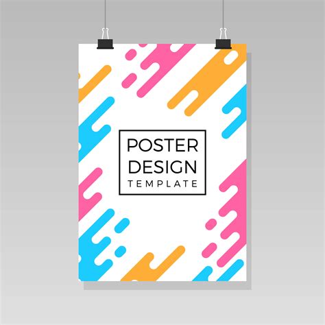 Flat Poster Template With Gradient Background Vector 225173 Vector Art ...