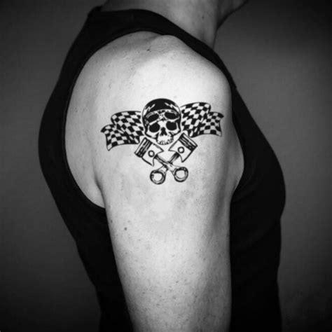 Outlaw Biker Temporary Tattoo Sticker - OhMyTat