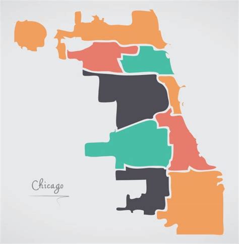 Chicago Map Illustrations, Royalty-Free Vector Graphics & Clip Art - iStock