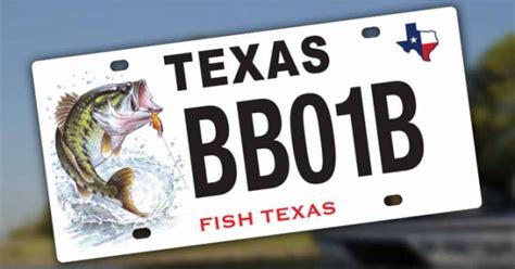 Texas License plates featuring fish enhance conservation efforts