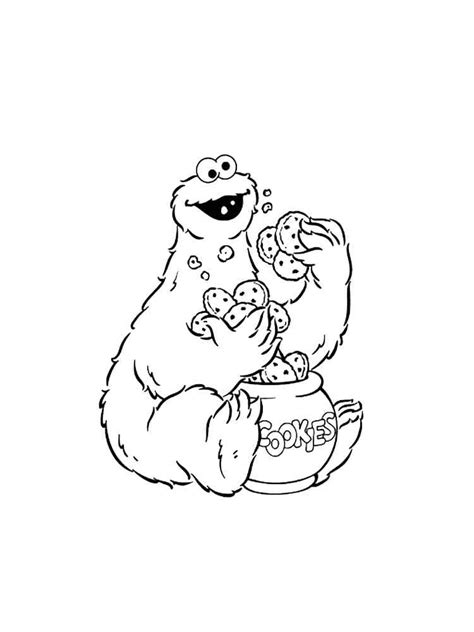 Cookie Monster coloring pages