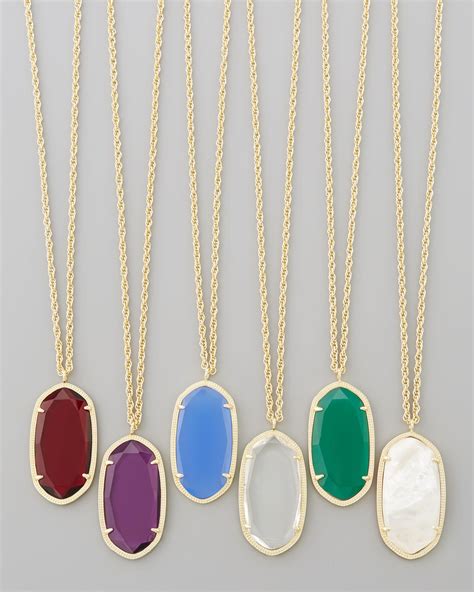 Kendra Scott Danielle Birthstone Necklace in Red - Lyst