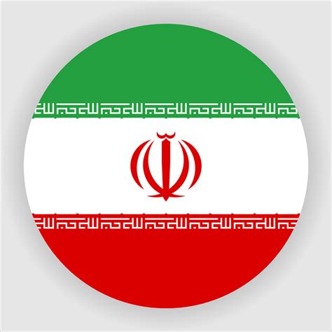 Iran Flat Rounded National Flag Icon Vector 4711550 Vector Art at Vecteezy