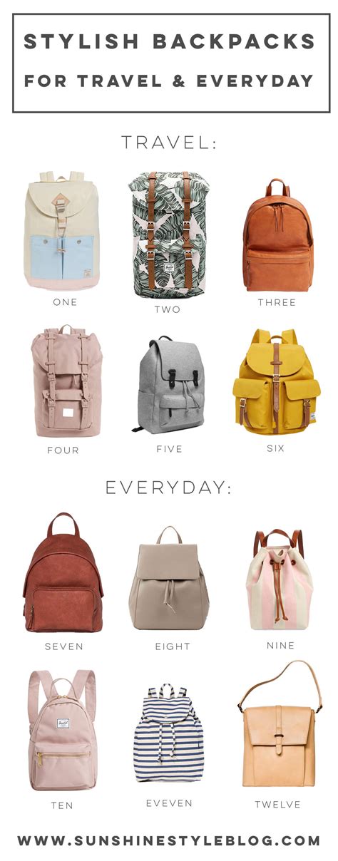 12 Stylish Backpacks for Travel and Everyday - Sunshine Style