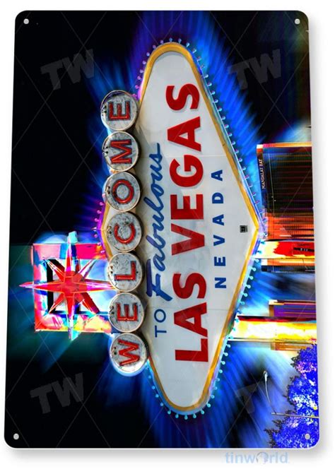 Welcome Las-Vegas Sign A701 - TinWorld Casino Signs, tinsign.com