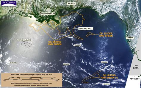 BP / Gulf Oil Spill – Satellite Images Show Spreading Slick – SkyTruth