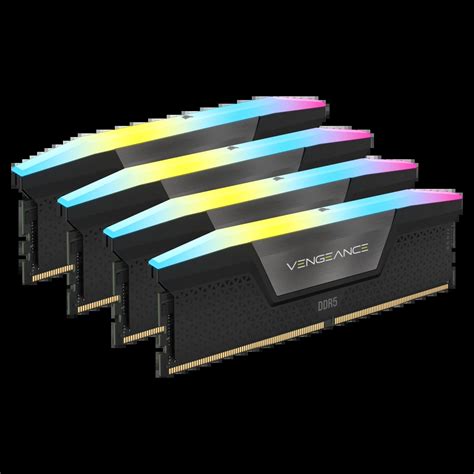 VENGEANCE® RGB 96GB (4x24GB) DDR5 DRAM 6000MT/s CL30 Memory Kit — Black