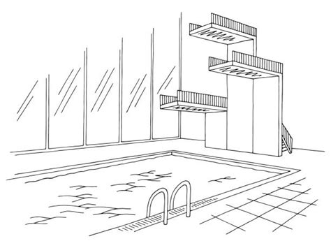 Drawing Of A Jumping In Pool Illustrations, Royalty-Free Vector Graphics & Clip Art - iStock