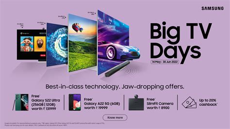 ‘Samsung Big TV Days’ Gets Bigger & Better Than Ever with Exciting Offers and Assured Gifts on ...