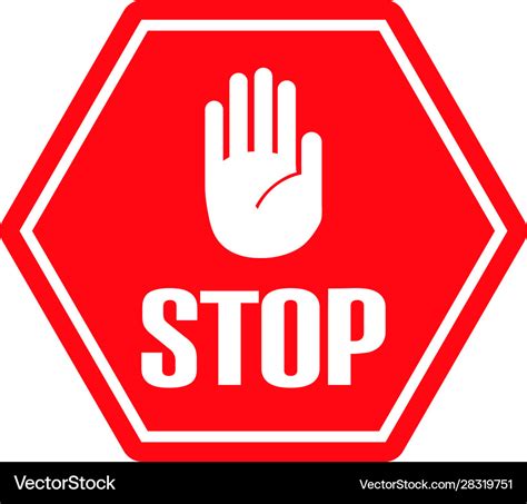 Stop Sign Hand Symbol