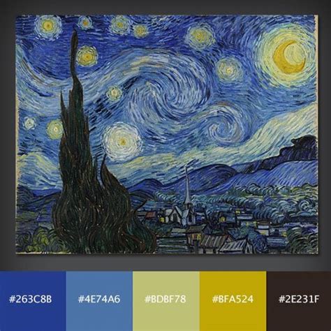 10 Free Color Palettes From 10 Famous Paintings | Design Shack